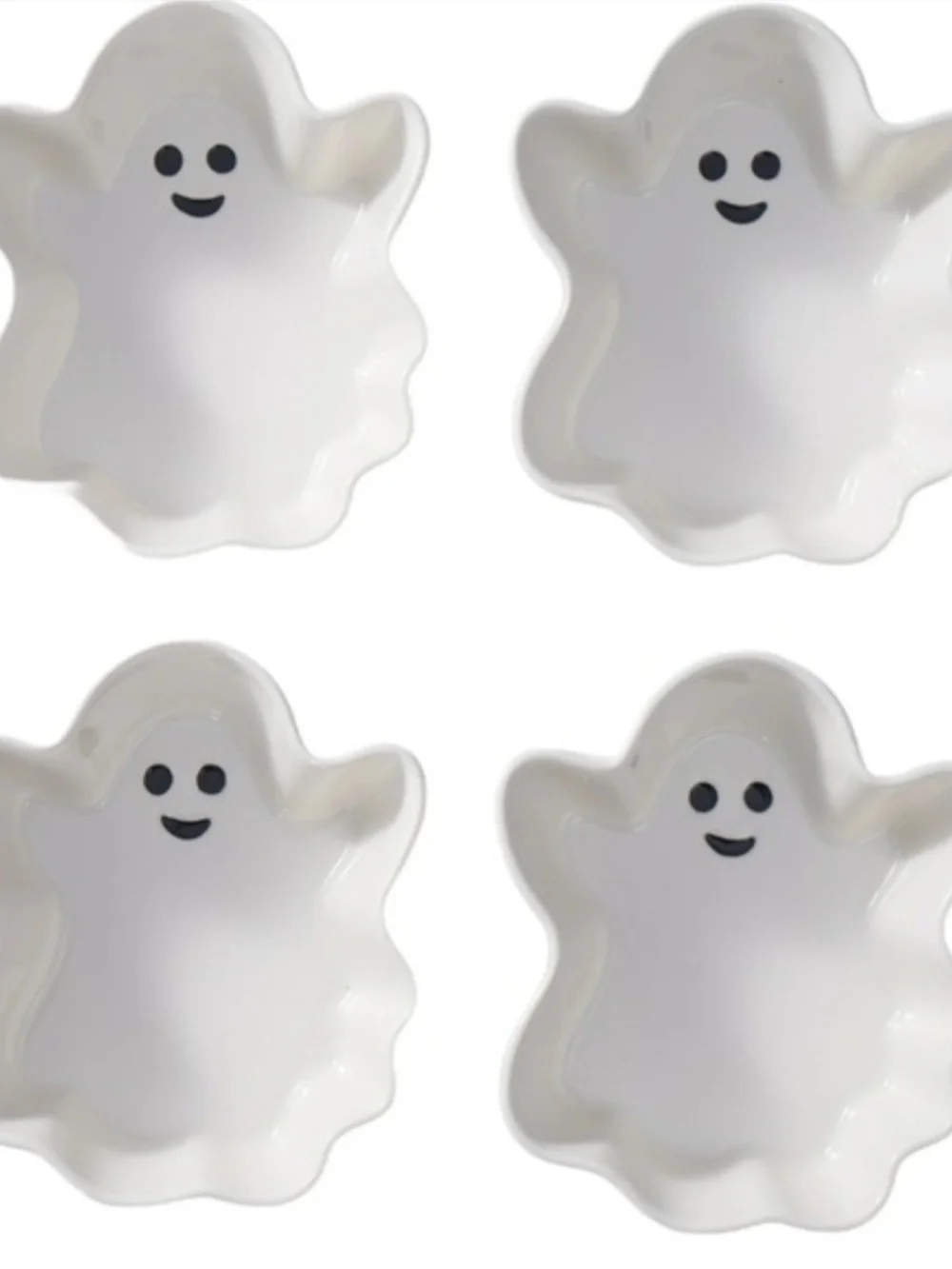 White Ghost Candy Dishes - Halloween Party Decor